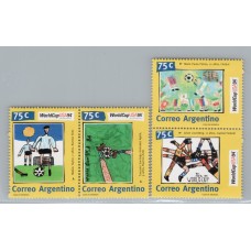 ARGENTINA 1994 GJ 2674/7 SERIE COMPLETA DE ESTAMPILLAS NUEVAS MINT U$ 6,40